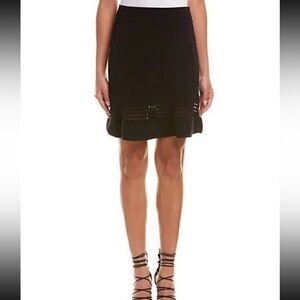 A.L.C Black Knit Ribbed Michael Skirt Size Large